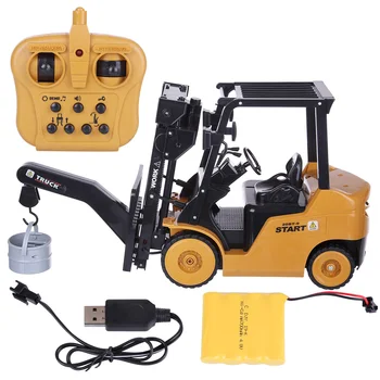 

Hot 1:8 11 Channel RC Forklift Crane RC Construction Vehicle Brain-Training Toy For Children Kids Educational Toys Birthday Gift