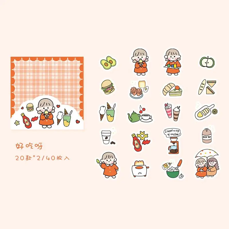 40 шт./упак. Kawaii маленький Театр декоративные стикеры на клейкой основе с Скрапбукинг Diy дневник альбом ярлыком Декор - Цвет: B