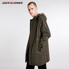 JackJones осень мужская трендовая куртка с капюшоном Длинная Куртка 218321514