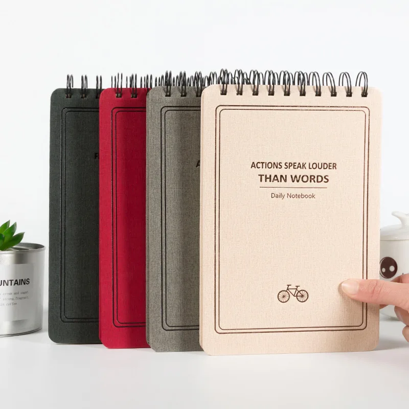 

520 simple hardcover coil Book B5 A5 up turn coil Book thickened vertical turn Notepad