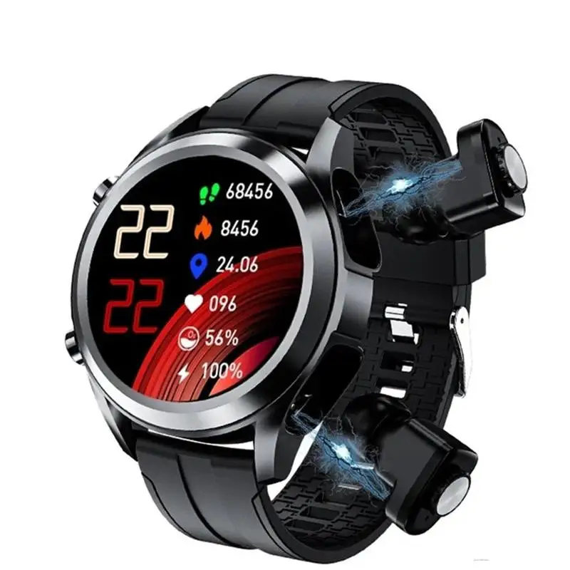 T10 Smart Watch Earphones Sports Bracelet Earbuds 2in1 Heart Rate