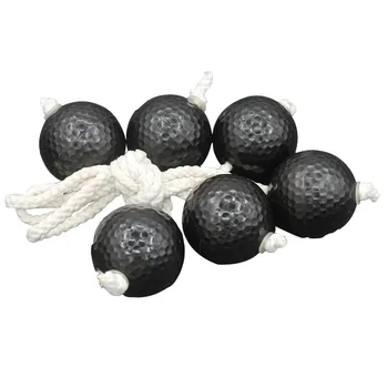 

3 Pairs Indoor Outdoor Lightweight Synthetic Rubber Solid Golf Accessories Games String Children Ladder Ball Hole Replacement