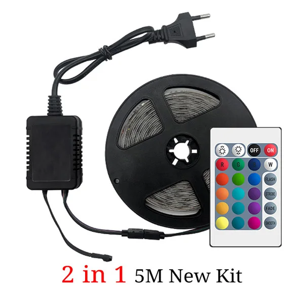 5 mètres 300Led Non LED rgb imperméable Bande Lumière 2835 DC12V 60leds/M Flexible D'éclairage Ruban Blanc/Blanc Chaud/Bleu Bande