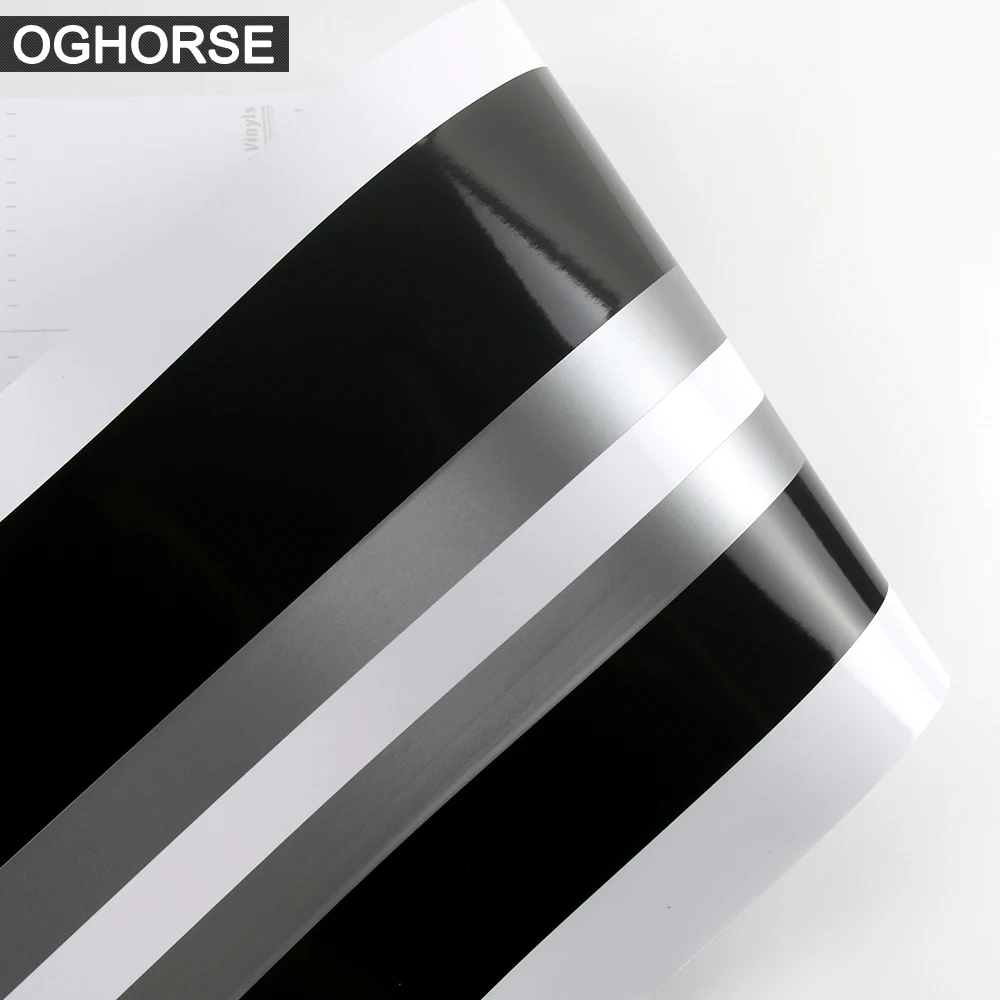 2pcs Car Styling Body Door Side Stripes Skirt Decal Stickers for BMW 6 Series GT 6gt G32 Gran Turismo Accessories Black-Grey