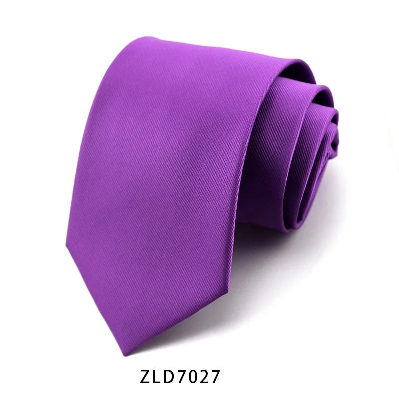 ZLD7027 Высокое качество новые дизайнерские бренды модные деловые повседневные 9 см тонкие галстуки для мужчин галстук сплошной цвет Свадьба с подарочной коробкой - Цвет: ZLD7027