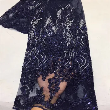 

Bead tube Lace Fabric Embroidered Net Lace Fabrics Classical Design For Indian Women Evening Party Dresses Lace x14-12