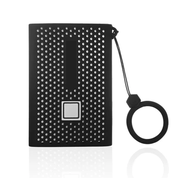 

Silicone Hard Disk Case with Buckle for Sumsang T7 Press SSD Hollow Design Not Affect Fngerprint Unlocking