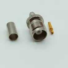 50 шт. TNC обжимной разъем Женский RF разъем для LMR195 RG58 RG400 RG142 кабель