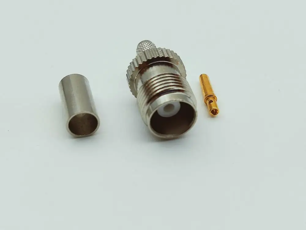 50 шт. TNC обжимной разъем Женский RF для LMR195 RG58 RG400 RG142 кабель Новый|Электрические