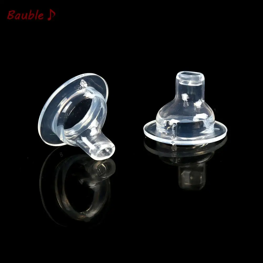 2PCS Hot Sell Baby Feeding Tools Silicone Duckbill Pacifier Wide Caliber Nipple Safety High Quality Safe material