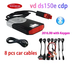 Бесплатная доставка 2019 VD DS150E CDP Bluetooth 2016. R0 с Автосканер на CD диагностический для delcars автомобилей грузовик OBD2 obdii сканер tcs cdp pro