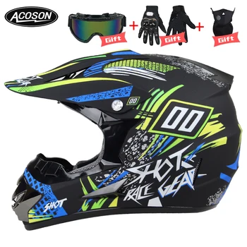 

Motorcycle cross for motorcycle helmet down MTB DH off road motorcycle cross racing helmet point with goggles gloves mask