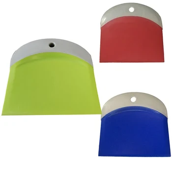 

1pc Flexible Safe Dough Scraper Kitchen Gadgets Bread Making Curved Edge Utensils Fondant Pastry Tools Trapezoidal Spatula Cake