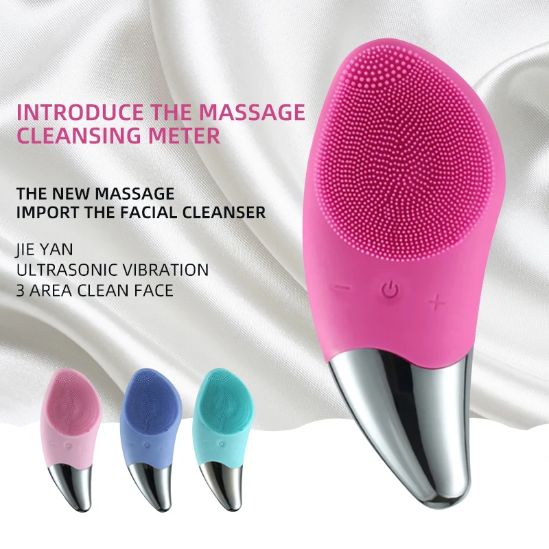

foreoin Electric Facial Cleansing Brush Silicone Sonic Face Cleaner Deep Pore Cleaning Skin Massager Face Cleansing Brush Device