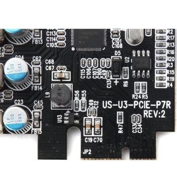 

Desktop Expansion Card Adapter Hub Black Add On USB 3.0 Internal Mini PCI-E Express SuperSpeed 5V 4 Pin 7 Port