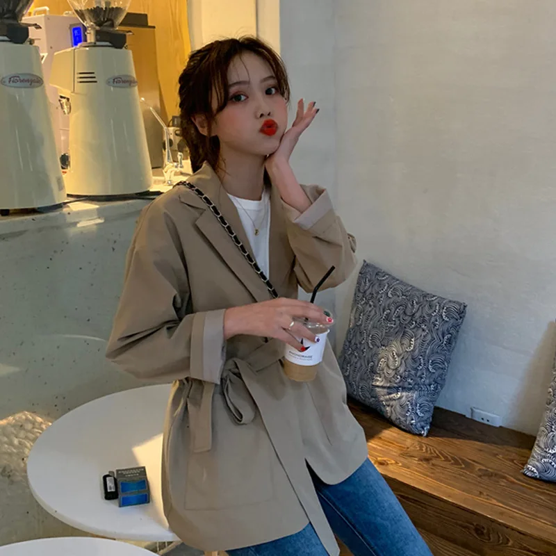 

Suit Jacket Women's Early Autumn Online Celebrity Versatile Loose-Fit Western Style Long-sleeved Upper Garment Students INS Fash