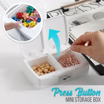 

Economical Button Type Storage Box Tissue Box Desktop Floss Storage Case Push Button Open ds99