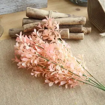 

6Pcs/lot Champagne Grass Seeds Beam Artificial Flowers Pink Melon Bunch of Plants Home Decoration Wedding Plants Wall Fake Grass
