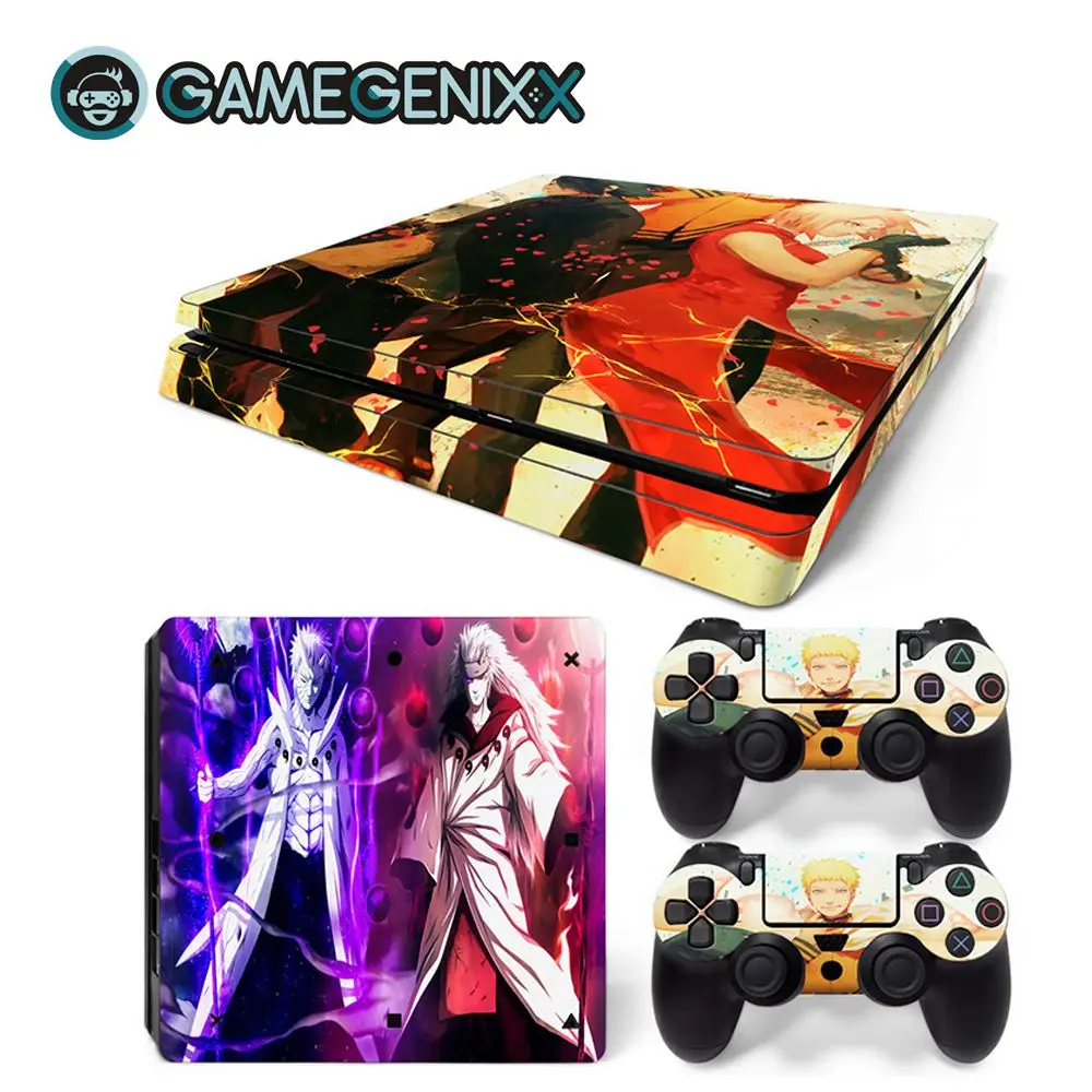 GAMEGENIXX Кожа Наклейка Защитная Наклейка Обложка для PS4 Slim консоли и 2 контроллеров-Наруто