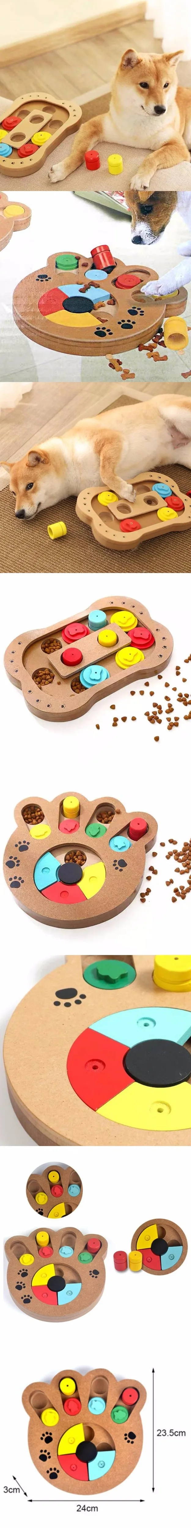 Обучающая игра для кормления Paw Pet Puzzle игрушечная еда обработанная деревянная игрушка для домашних животных для Угощение для собак головоломка для кормления игра лапа Фидер чаша