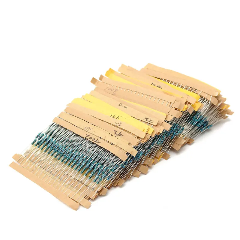 3120pcs 156 Value 1/4 watt Metal Film Resistor Assorted Kit,1% resistor samples pack 1 ohm-10M ohm DIY Electronic components set