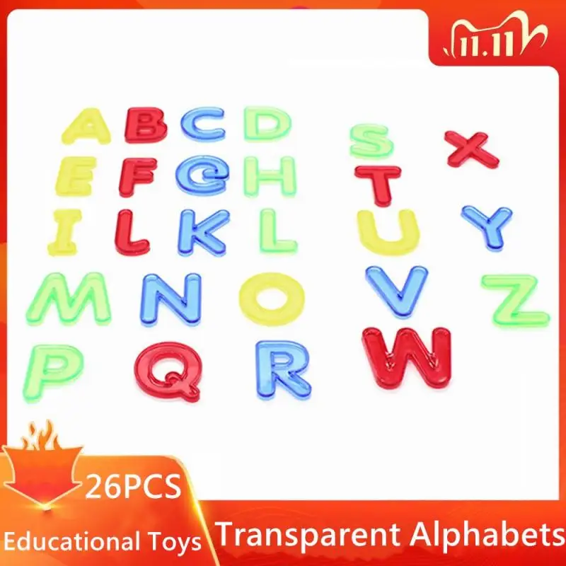 

5cm Transparent Alphabets 26 Pieces Of Teaching Tools Alphabets Intelligence Development Toy For Kids Children Educational Toys