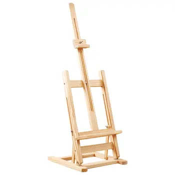 

60CM Mini Folding Painting Frame Adjustable H-Frame Wood Outdoors Studio Artist Easel Tripod Display Shelf