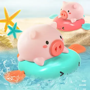 

Baby Bathing Toy Clockwork Swimming Small Float and Play Bubbles Bath Toy Summer Play Water Toys Children'S Toys