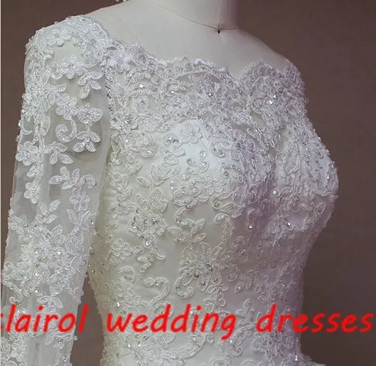 Casamento мусульманское Бисероплетение vestido de noiva новая мода длинный рукав романтическое свадебное платье бальные свадебные платья