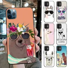 Cute Llama Alpaca Aesthetic Pattern Phone Case For Iphone 12pro Max 11 Pro XS MAX 8 7 6 6S Plus X SE 2020 XR Case