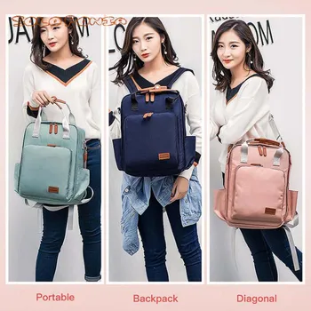 

2020 NEW Fashion Baby Diaper Bag for Mom Large Capacity Stroller Mommy Maternity Totes Baby Nappy Nursing Bags Travel Back IP120