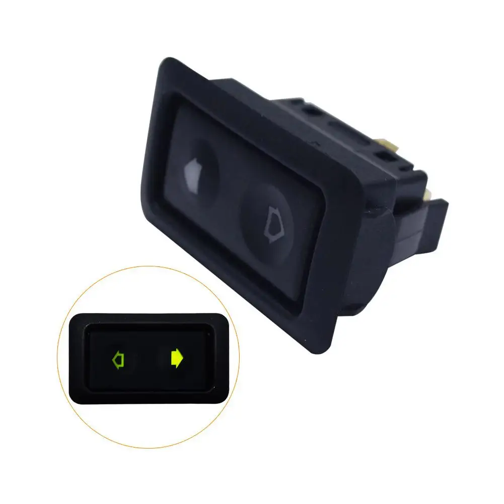 

10-30A 12/24V Electric Power Window Switch Button for All Autos with Green LED Light Car Button Switch