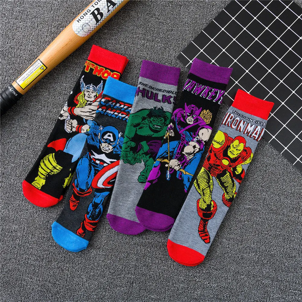 

2020 New Fashion man's Socks Anime Pattern Retro Street Wild Style Unisex Socks Keep Warm Casual Soft Pure Cotton Comfortable