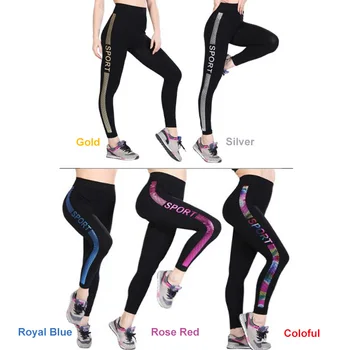 

Womens High Waisted Tummy Control Leg Hot Stamping Sport Letters Printed Stretchy Tights Sport Workout soft Lounge Pants