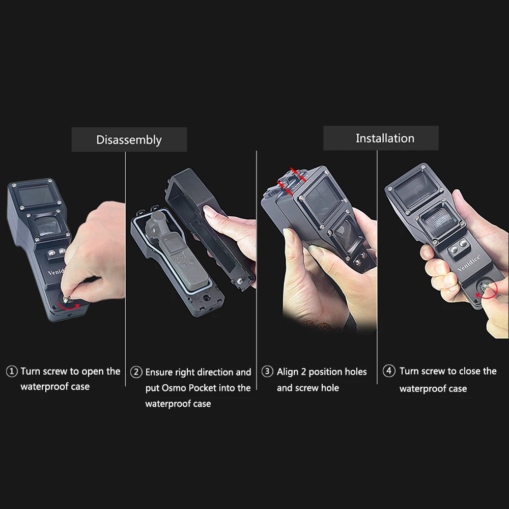 Mcoplus из алюминиевого сплава DJI Osmo Карманный водонепроницаемый чехол для дайвинга с защитой от воды на глубине 100 м/328ft