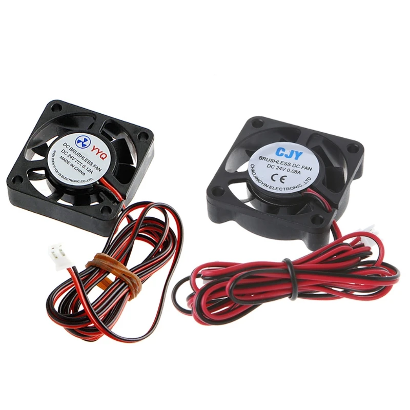 

1pc DC 24V 2-Pin Cooling Fan 40x40x10mm 9 Blade Cooler Fan For 3D Printer CPU Radiator