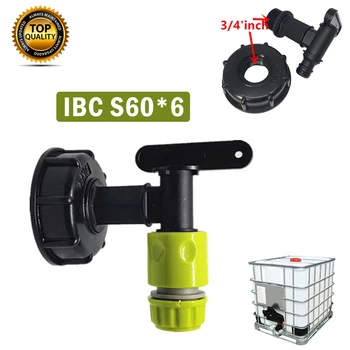 

IBC Tank Adapter S60x6 Connector Hose Lock Water Pipe Garden Tap Plastic Tap Water Storage Tank for Home Garden Connectors