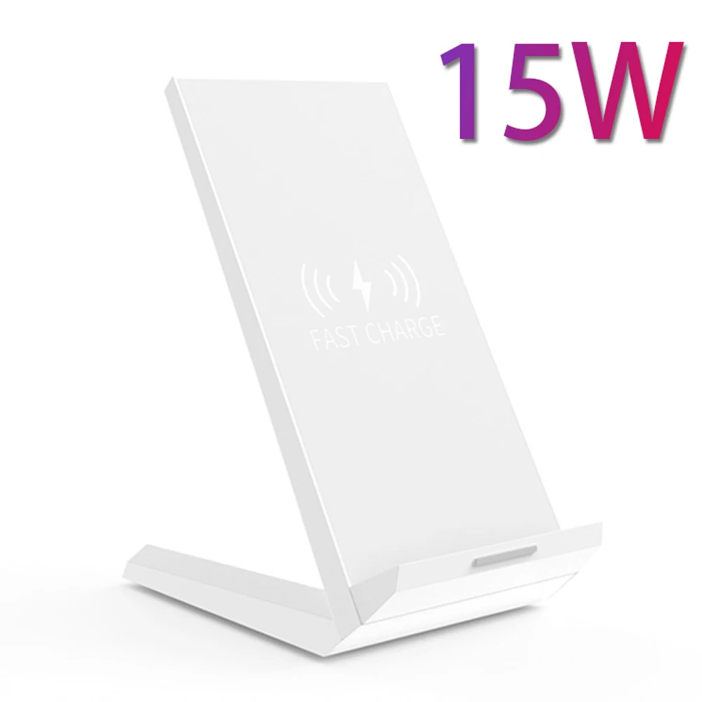 15 Вт Беспроводная зарядная подставка для samsung Galaxy Note 10 S10 Plus 10 Вт для Xiaomi Mi9 iPhone 11 Pro Max X XR XS 8 аксессуары для телефонов - Цвет: QI Charger Stand