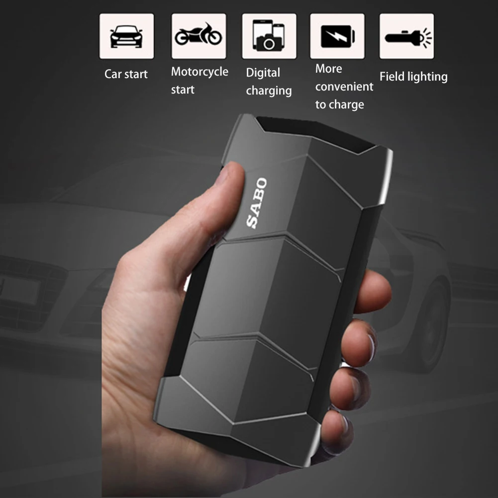 Cena 12V 99900mAh Mini przenośny do samochodu akumulator rozruchowy USB ładowarka awaryjny powerbank SOS LED latarka na urządzenie zapłonowe