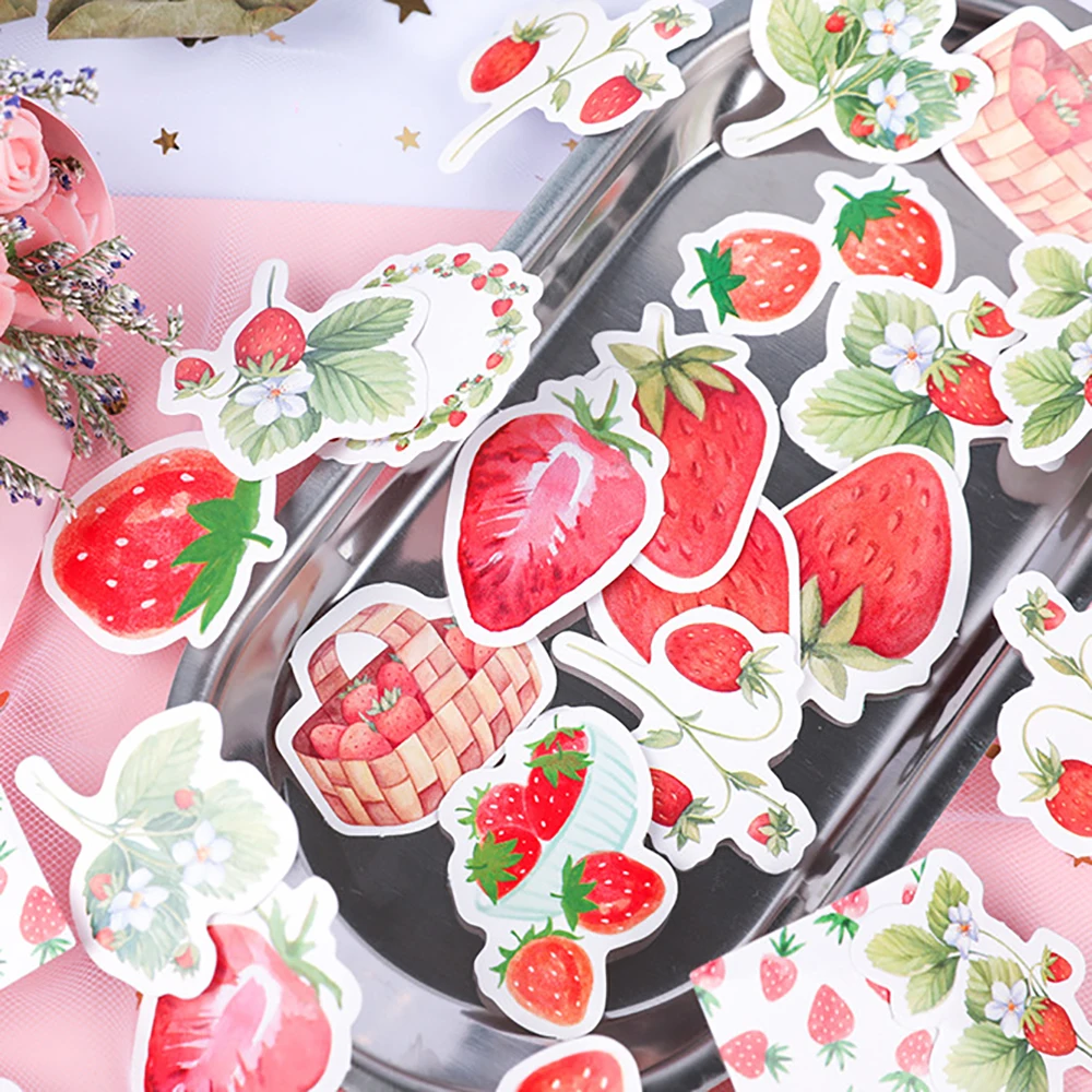 Lychee Life 45 шт. клубника Уплотнительная наклейка для сыра уплотнительные наклейки для скрапбукинга DIY скрапбукинга Украшение для альбома наклейка