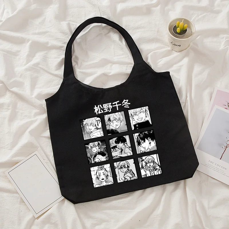 Tokyo Revengers Shopping Bag Graphic Tote Harajuku Shopper Bag Women Canvas Shoulder Bag Female Ulzzang Funny Eco Large-capacity 