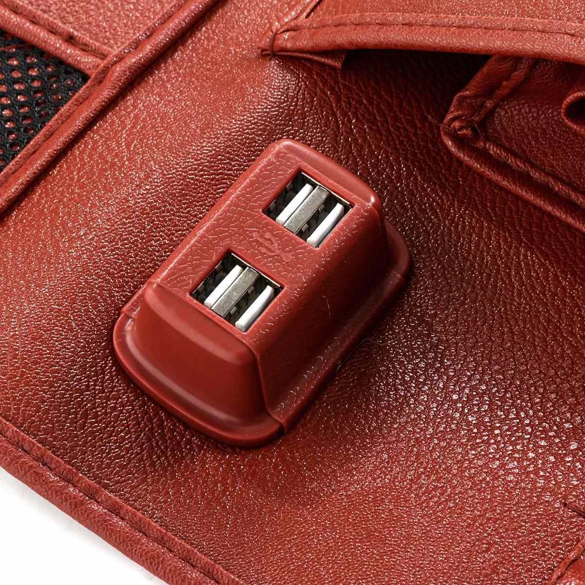 4 Usb зарядка Универсальная кожаная автомобильная сумка для хранения на спинку сиденья складной органайзер мульти карманы сумка для Ipad держатель Прочный для Toyota