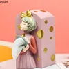 DyuIhr European Creative Girl Tissue Box Resin Crafts Housewarming Gift LivingRoom Desktop storage Resin Tissue Box Home Decor 1