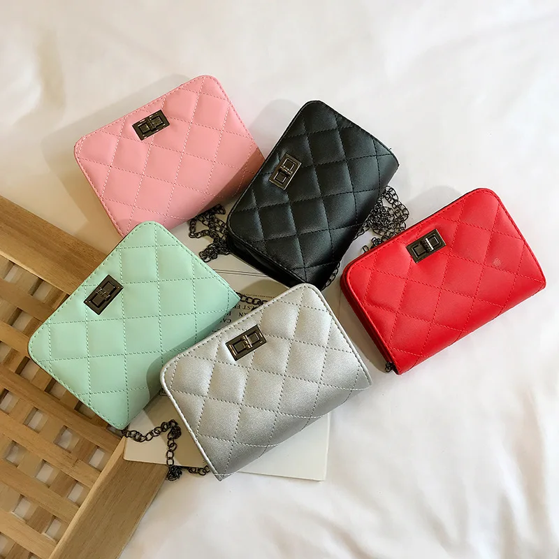 

Bag Women's 2019 Fashion Korean-style Rhombus Chain Small WOMEN'S Bag Versitile Fashion Crossbody Bag Beauty Mobile Phone Bag