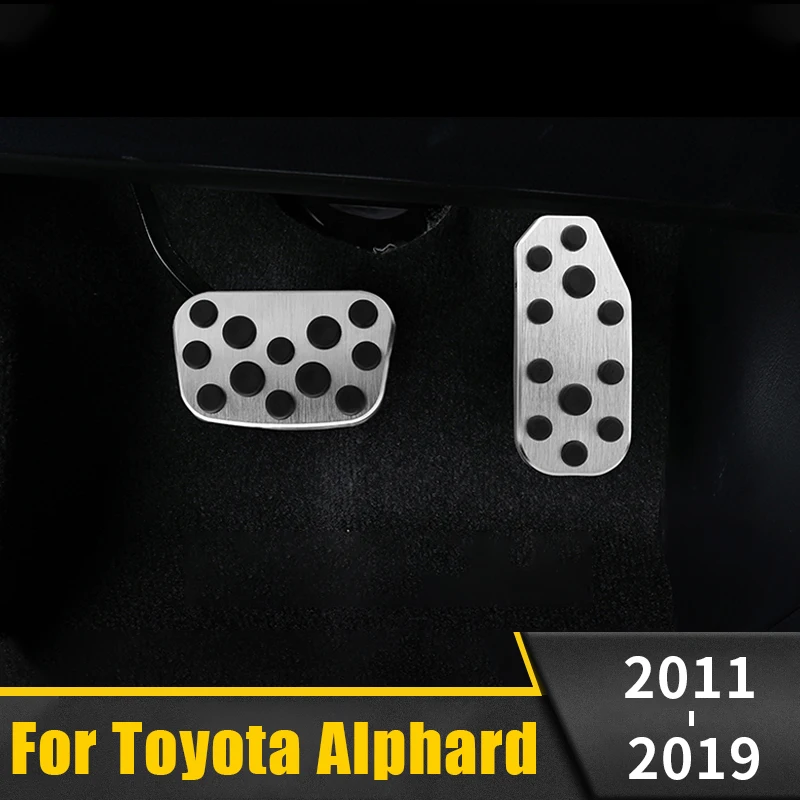 

Aluminum alloy Car Accelerator Pedal Brake Pedal plate Non Slip Pad Cover For Toyota Alphard 2011-2014 2015 2016 2017 2018 2019