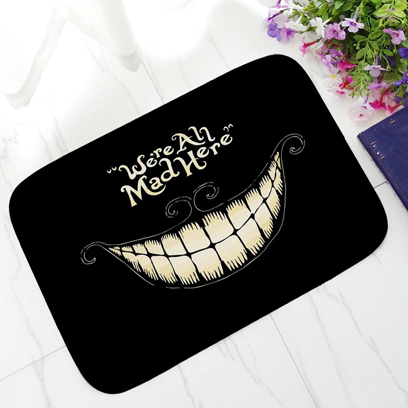 40X60 см We'Re All Mad Here коврик с рисунком напольный коврик Домашний креативный коврик супер мягкий Впитывающий Коврик для ванной двери