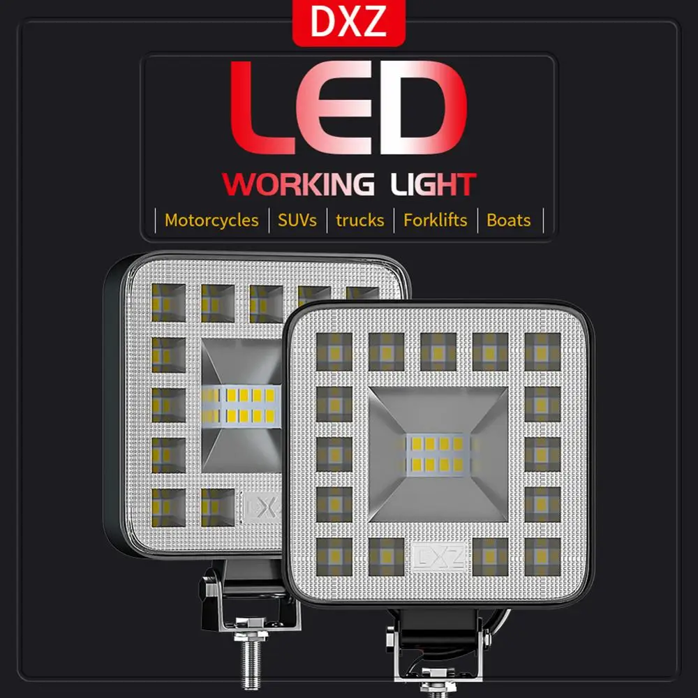 

54W 19LED Work Light Flood Beam Bar Car SUV ATV Off-Road Driving Fog Lamps for Outdoor Camping Lampe Led Flashlight