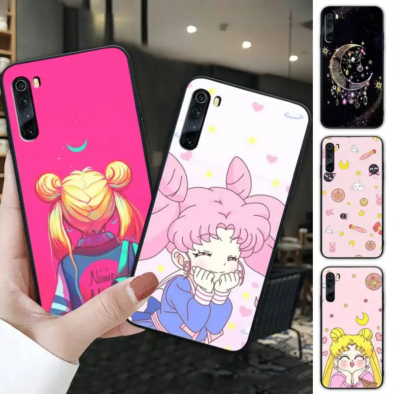

Sailor Moon Cute Black Silicone Cover Case For Xiaomi Redmi 4X 5 Plus 6 6A 7 7A 8 8A 9 Note 4 8 T 9 Pro Max Funda