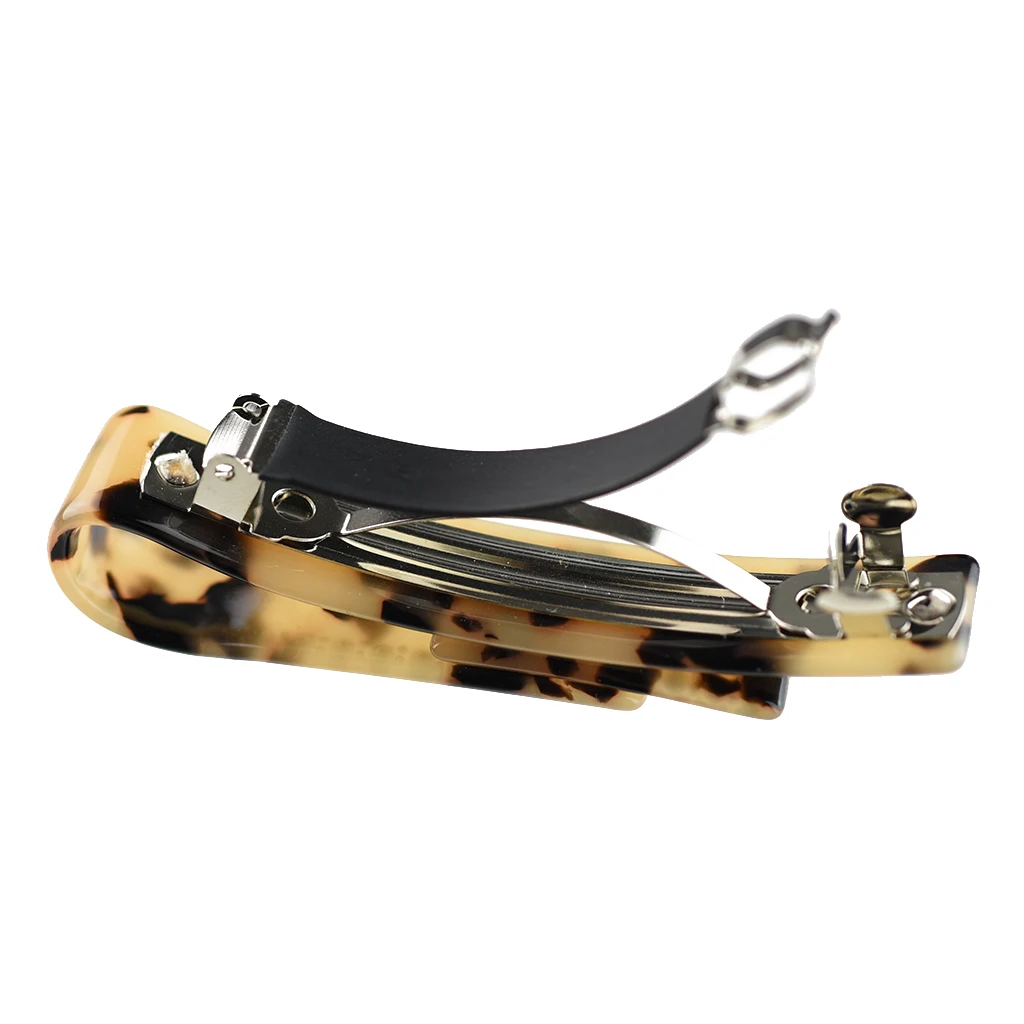 Cellulose Acetate Hair Barrette Spring Clamp Women Hairwear Leopard Pattern