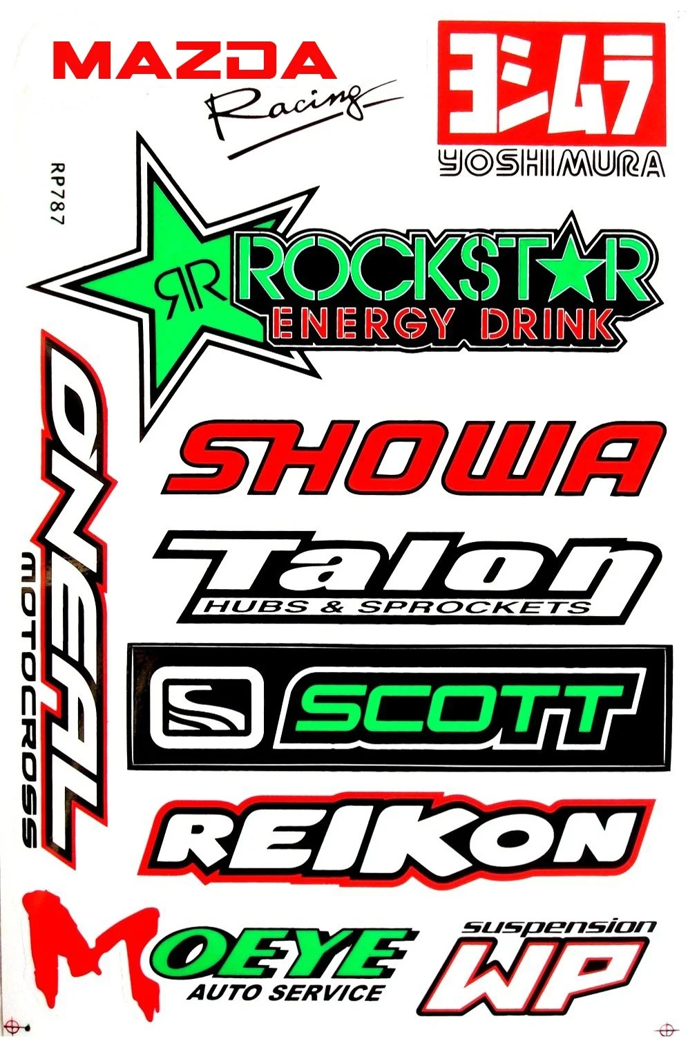 Для 6-листового мотокросса для кроссового мотоцикла Supercross ATV Lot 6 виниловые наклейки D6014